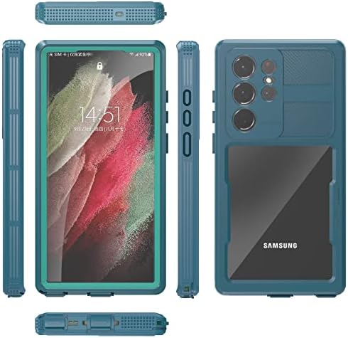 Samsung Galaxy S23 Ултра Случај Водоотпорен Со Вграден Заштитник На Екранот, Тежок Капак За Заштита На Целото Тело, Отпорен На Удари