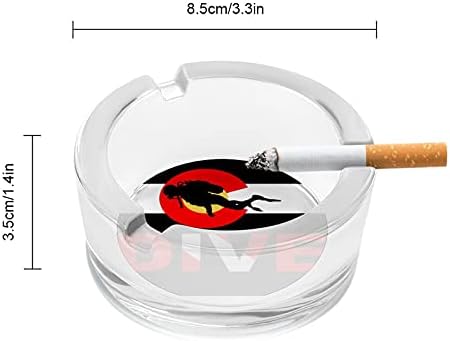 Знамето во Колорадо, нуркање кристално пепелник цигари и цигари држач за фиока за пепел