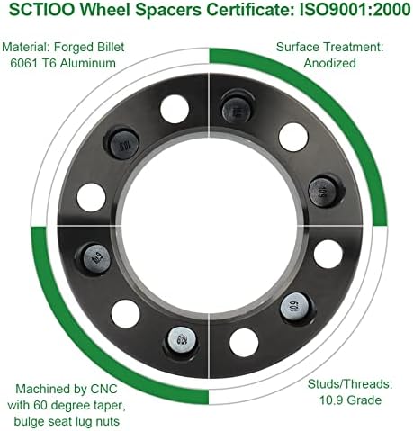 SCITOO 5 Lug 4X 2 инчни Растојанија на Тркала 5x100mm до 5x100mm 50mm 12x1, 5 Столпчиња погодни за шумски растојанија на Тркала 97-16