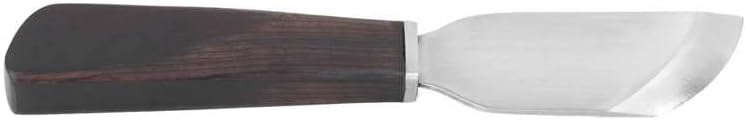 Кожа нож Бевел од не'рѓосувачки челик Не'рѓосувачки сечило дрвена рачка Сјајно сечење нож за скијање на DIY за кожа