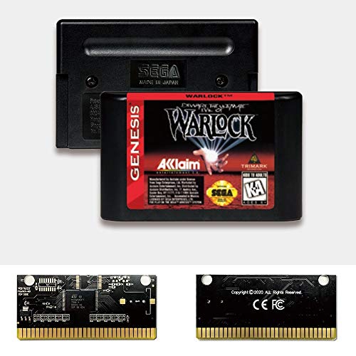 Aditi Warlock - USA Label FlashKit MD Electroless Gold PCB картичка за Sega Genesis Megadrive Video Game Console