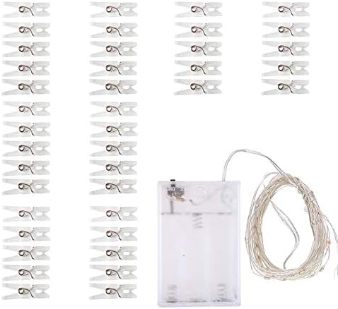 Фото -жица за бакарна жица клип USB декоративно светло светло LED светло топло божиќни светла батерија оперирана на отворено