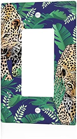 Vantaso прекинувач покритие wallидна плоча дива тигарска животинска тропска џунгла шума 1 банда единечна рокерска декоратор излезна плоча средна