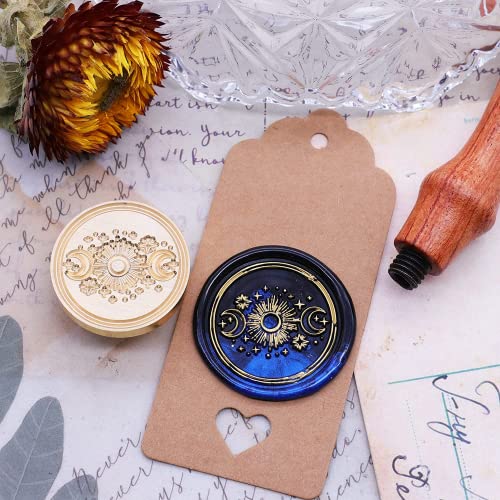 Swangsa Sun and Wax Seal Part Kit, запечатување восок печат со 200 парчиња запечатување восочни мониста, одлично за разубавување на покани,