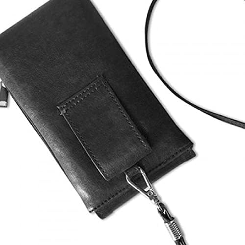 Круг скелет разговор лице цртан филм телефонски паричник чанта што виси мобилна торбичка црн џеб