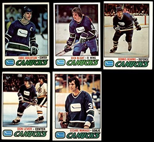 1977-78 Топс Ванкувер Канакс во близина на екипата сет Ванкувер Канакс VG+ Canucks