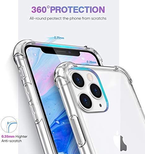 Орибокс случај компатибилен со iPhone 11 Pro Max Case, со 4 агли за заштита на шок -отпорност