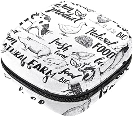 Санитарна торба за складирање на салфетки за женски влошки, комплет за прв период за жени, пејзаж со планини преносен менструален период санитарна