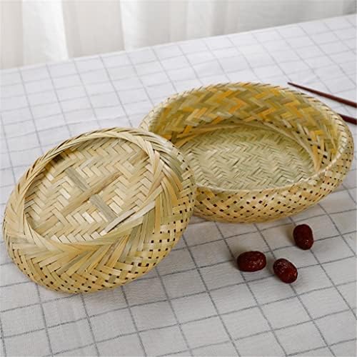 HJKOGH 3PCS/Поставете двојно ткаена закуска плоча Овошна плоча Леб Кошница за рачно изработени производи за складирање на десктоп