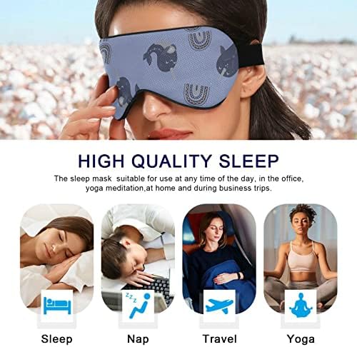 Унисекс спиење маска за очи, симпатично-магично-нарви, ноќна маска за спиење удобно покритие на сенката за спиење на очите