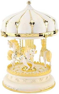 XJJZS Off-White Music Box Raisel Music Box Toy Деца роденден роденден роденденски роденденски подарок за роденден