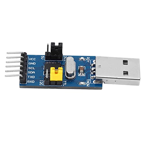 USB до I2C Ковертор модул, USB во UART конвертор Адаптер Модул повеќенаменски скокач на скокач 5V 3.3V Излез на лабораториски напон