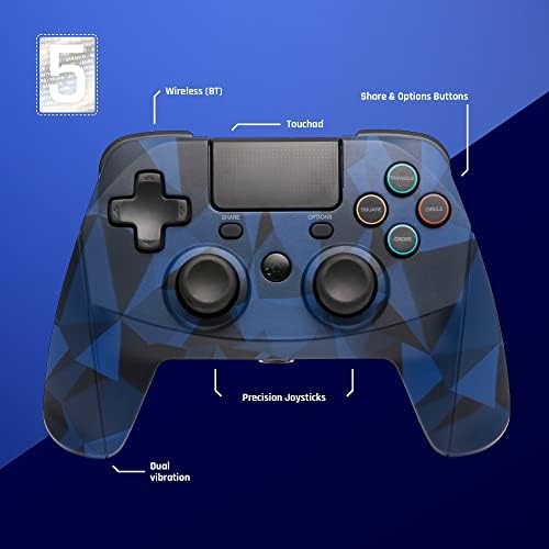 Snakebyte SB912726 Gamepad S Безжичен PS4 Контролер-Сина Камо-PlayStation 4