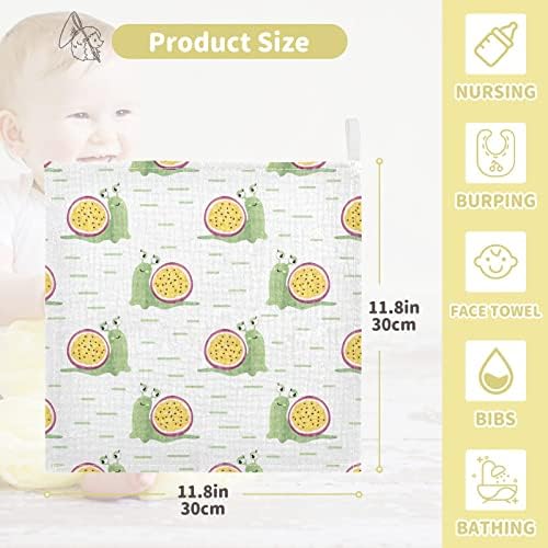 vvfelixl бебешки мијалници памук симпатична полжава страст овошје бебето муслински мијалници меко бебешки пешкир за новороденчиња за новороденчиња