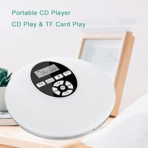 Nizyh Portable CD Player Anti-Skid Small Music CD Walkman за домашен пат за патувања со LCD дисплеј поддршка TF картичка лична