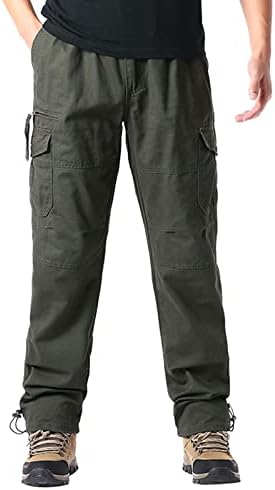 Фер трговија со миашуи машка панталони Менс мода обичен мулти џеб патент тока машки карго панталони товарни панталони за мажи опуштени