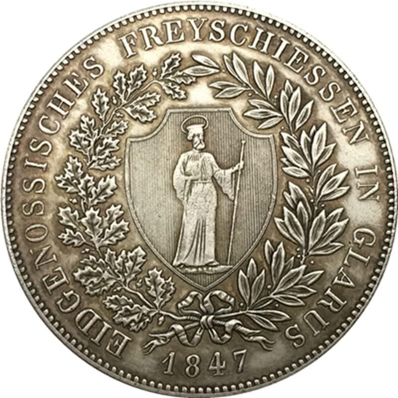 1847 швајцарски монети бакарни сребрени антички монети монети занаетчиски колекции можат да дуваат