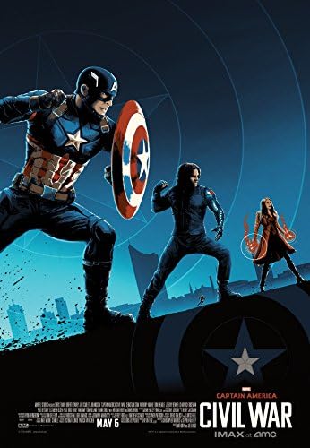 Капетан Америка: Граѓанска војна сет од 3 оригинални постери за промо филмови 9,5 x13 IMAX AMC Marvel Iron Man Black Widow