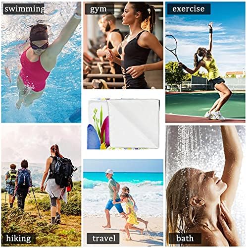Велигденски венец за салата за салата за мажи и жени плажа крпа со плажа 2-пакет Брзо сушење микрофибер спорт спортски тренинг