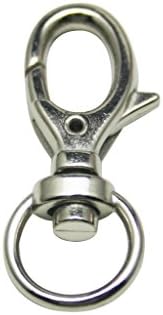 Тијанбанг сребрена 0,5 Внатрешен дијаметар овален прстен од јастог од јастог канџи за вртење за каиш од 15