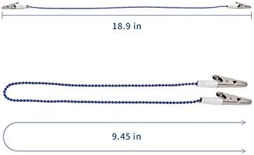 Држач за држач за заби на Annhua Clips Флексибилни, ленти од лента за вратот од салфетка со салфетка, сини стерилизабилни, лесни