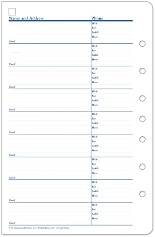 Френклинковеј-Адреса/Телефонски Страници-Проширување За Планери