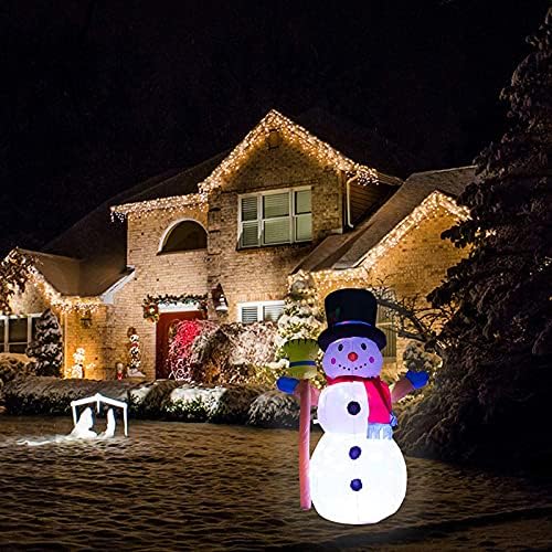 Dbylxmn Партија Торба Фаворизира За Возрасни 1,2 Метри Надувување Снешко Божиќ Декорација Снешко Дедо Мраз Играчки За Забава Сјај Во Темно