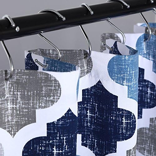 Haperlare quatrefoil ткаенина за туширање завеса, геометриска шема туш завеса за тушеви за бања и када, памучна мешавина ткаенина за