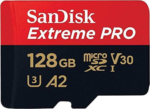 Sandisk 128gb Micro SDXC Мемориска Картичка Extreme Pro Работи Со Insta360 Еден R, Еден, Еден R 1-инчен Пакет Акција Камера Со Сѐ, Но