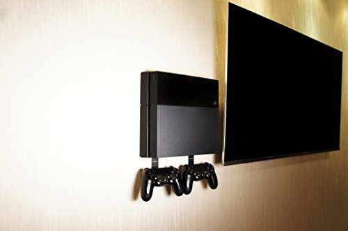 Vimount 2pcs метал wallид држач за монтирање компатибилен со контролорите на PlayStation 4 PS4 во црна боја