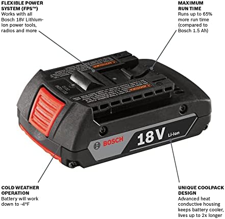 Bosch GXL18V-497B23 18V 4-торта комбо комплет со 1/4 in. и 1/2 во. Возач на удар од два во еден бит/приклучок, 1/2 во. Вежба