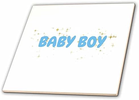 3дроза Слика на зборовите бебе момче со сјаен дизајн околу неа-Плочки