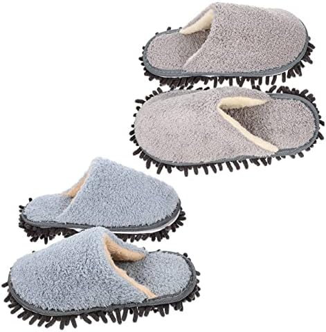 Папучи од Хемотон 2 парови топли папучи за куќи за жени Fitflops Womens Washable House Slappers Mop Cods Chods