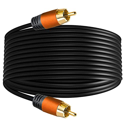 Дигитален Коаксијален Аудио Кабел 30FT, 1rca Машки ДО 1rca Машки Сабвуфер КАБЕЛ RCA Видео Кабел За Сабвуфер, Домашно Кино, Видео/Аудио