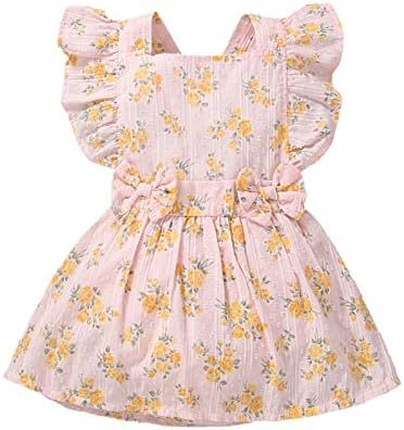 Облеката за новороденчиња девојче ромпер фустан лак цветни едно парче ромпер фустан со каросерија летна облека за бебиња облека
