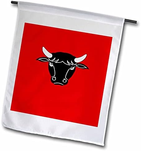 3drose Bull портрет расположена векторска уметничка уметничка тетоважа - знамиња
