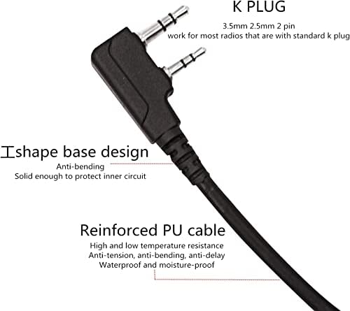 Adapter Tactical U94 PTT адаптер Walkie Talkie Push To Talk Connector со копче за прсти PTT за Kenwood Baofeng UV-5R UV-3R