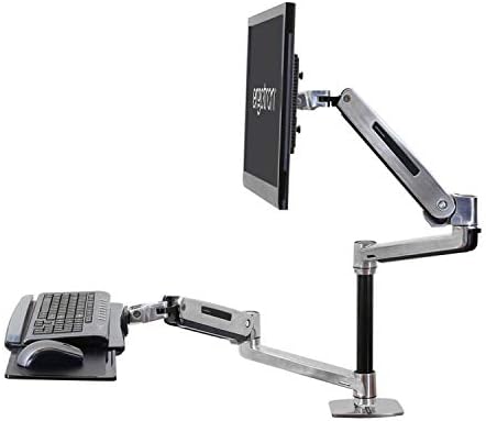 Ergotron-WorkFit-Lx Sit-Stand Desk System-33-инчен продолжение, полиран алуминиум