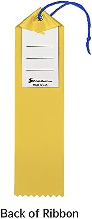 Риббоннов совршени панделки за награда - 25 жолти панделки со картичка и жица