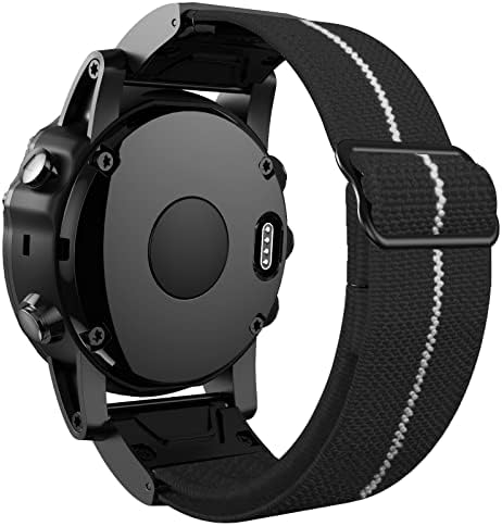 Bedcy паметен часовник најлон еластични ленти за јамка за Garmin Fenix ​​7 7x 5xplus 6xpro/Mk2i 3HR Заменски нараквици за нараквици за