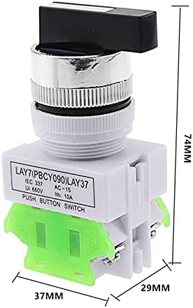 PHNT LAY37 22mm Rotary Switch 2/3 Позиција на копчето Ротари 1NO/1NC и 2NO ROTARY SWITCH SWITCH DPST SWITCH 660V UI 10A ITH