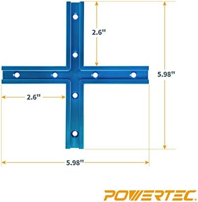 POWERTEC 71609-P4 Т-Песна Пресек Комплет, 4 Сета