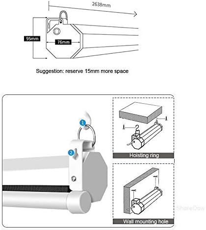 PDGJG Екран за моторизиран проектор 60-84 16: 9 wallиден монтиран бел екран на проекција со далечински управувач од 12V активиран