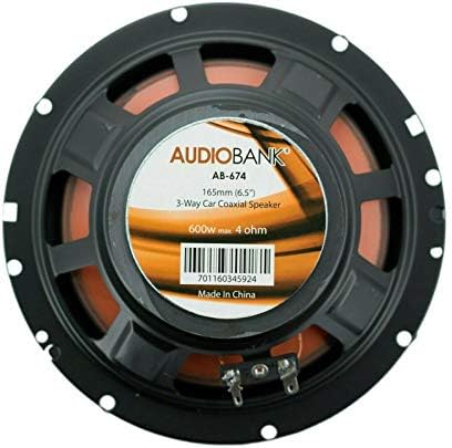 Audiobank 2X AB674 6.5-Инчен 600 Вати Врв Моќ Ракување 3-Начин G-Серија Автомобил Аудио Стерео Коаксијални Звучници Со Скара