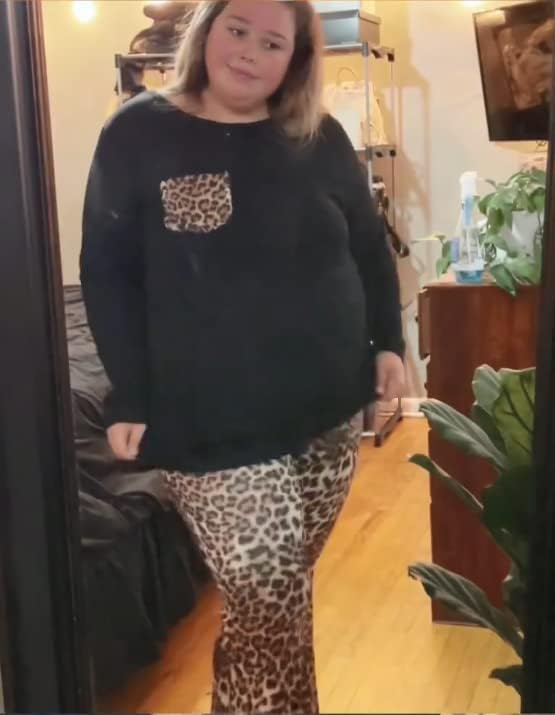 Tiyomi плус големина женски хеланки со кратки/целосни панталони за истегнување на хеланки со високи половини леопард/боја на вратоврска/камо