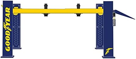 Лифт со четирикратни лифтови Modeltoycars - Гудјеарски гуми, сина/жолта - зелена светлина 16130A - 1/64 додаток за диекаст на скала