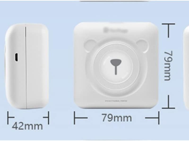 SLNFXC Mini Bluetooth Термички печатач за фотографии Преносен џеб мобилен мобилен 58мм хартија за налепница за печатач за домашна канцеларија