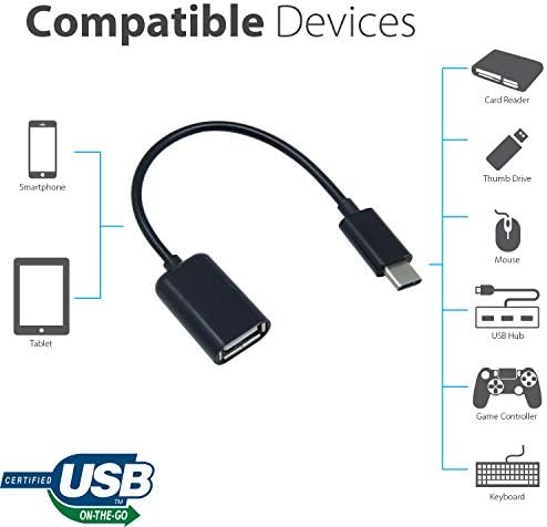 OTG USB-C 3.0 адаптер компатибилен со вашиот OnePlus NORD 2T за брзи, верификувани, мулти-употреба функции како што се тастатура, погони за палецот,