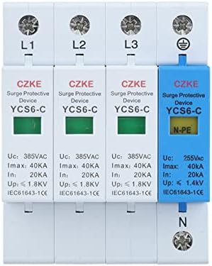 NYCR YCS6-C 3P+NPE AC 20KA-40KA 385V SPD House Surge Protector Заштита за заштита на низок напон