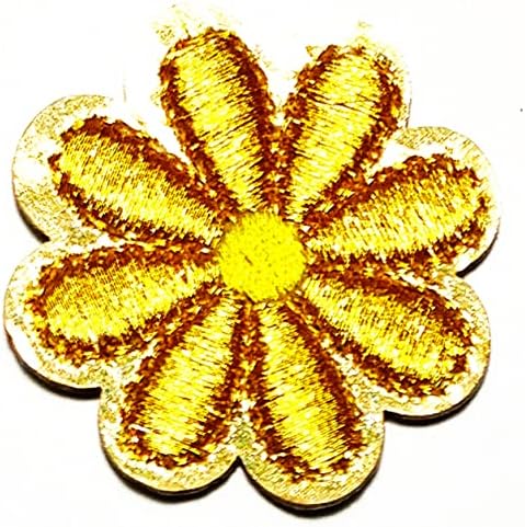 Кленплус 3 парчиња. Златна Маргаритка Убави Цвеќиња Цветни Шие Железо На Везени Закрпи Налепници Занаетчиски Проекти Додаток За Шиење
